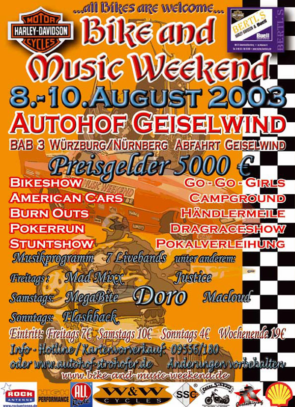 Bike and Music Weekend 2003 Geiselwind